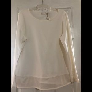 White long sleeve Chico’s Shirt, Size Chico’s 2,